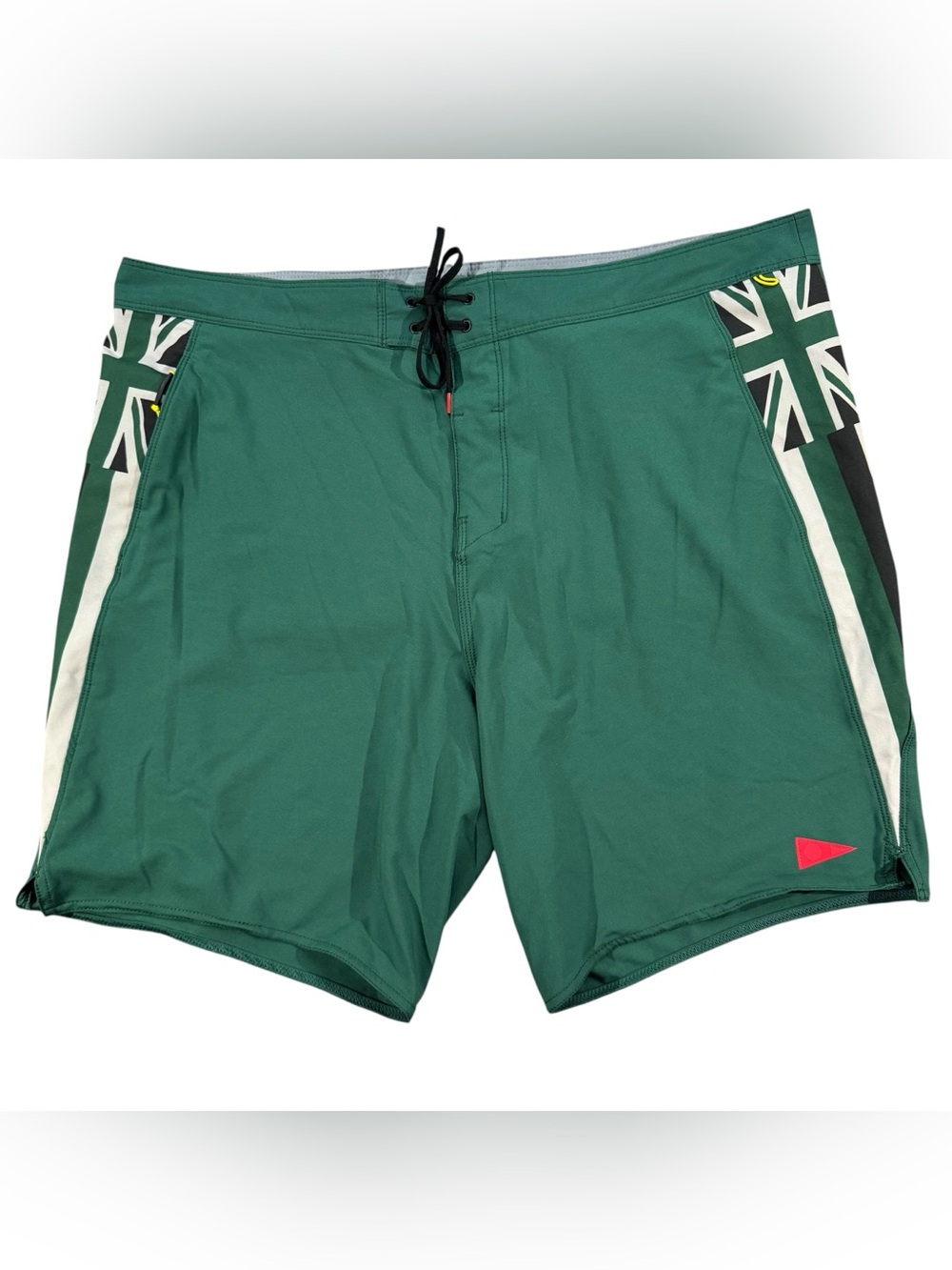 Florence Marine X Pro Board Shorts Men 40 Green Hawaii Flag Unlined Swim Trunks
